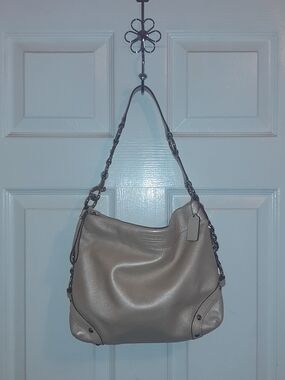 Coach Metallic Champagne Carly Shoulder Bag